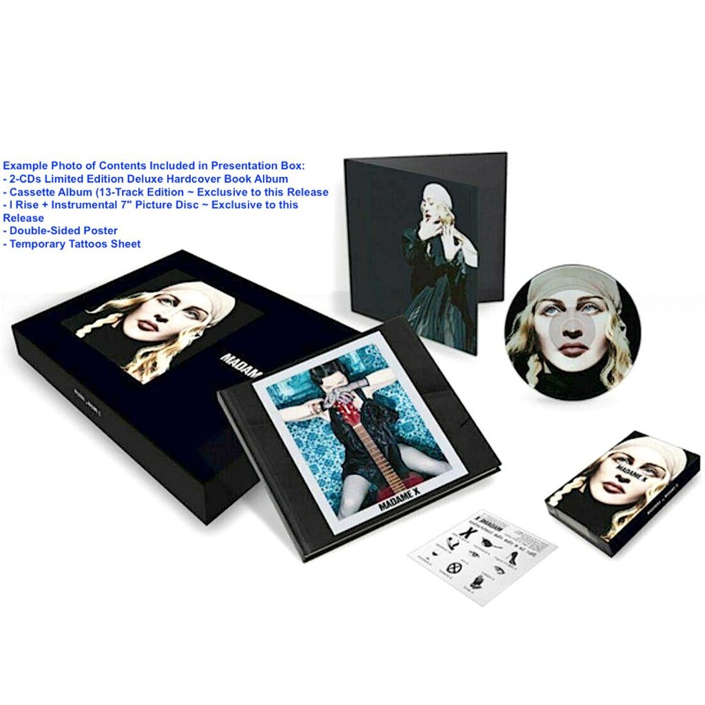 🆕 MADONNA : MADAME X BOX SET ~ 2 CD + CASSETTE + RECORD + POSTER + TATT SHEET